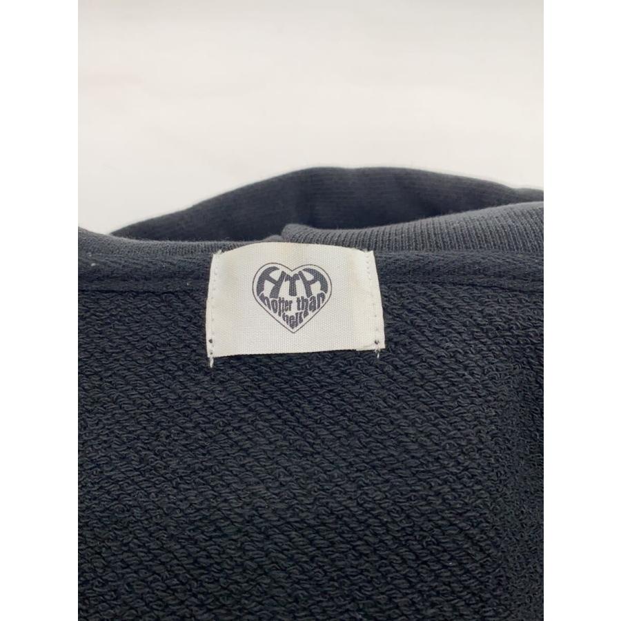 HTH(Hotter than Hell)◇heart logo zip hoodie/FREE/コットン/BLK