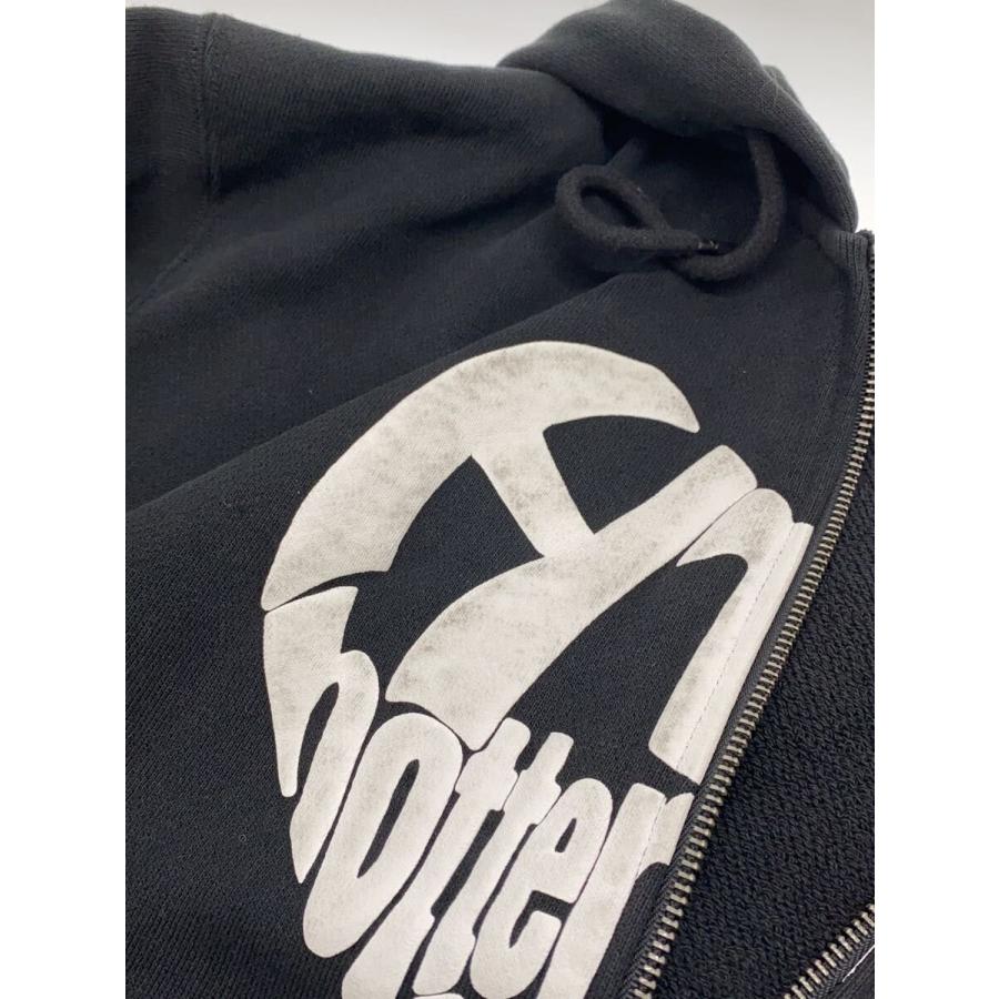HTH(Hotter than Hell)◇heart logo zip hoodie/FREE/コットン/BLK