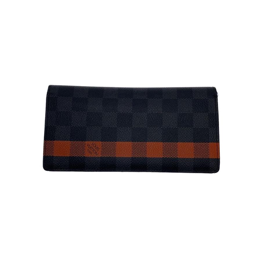 LOUIS VUITTON◇ポルト・フォイユ・ブラザ_ダミエ・グラフィット_