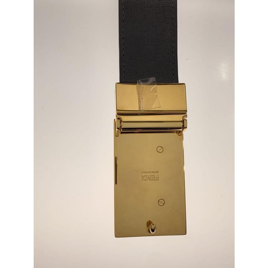 ✨️美品✨️ FENDI バグズアイ モンスター ベルト レザー メンズ FENDI◇リバーシブルベルト/バグズアイ/モンスター/レザー/BLK/メンズ