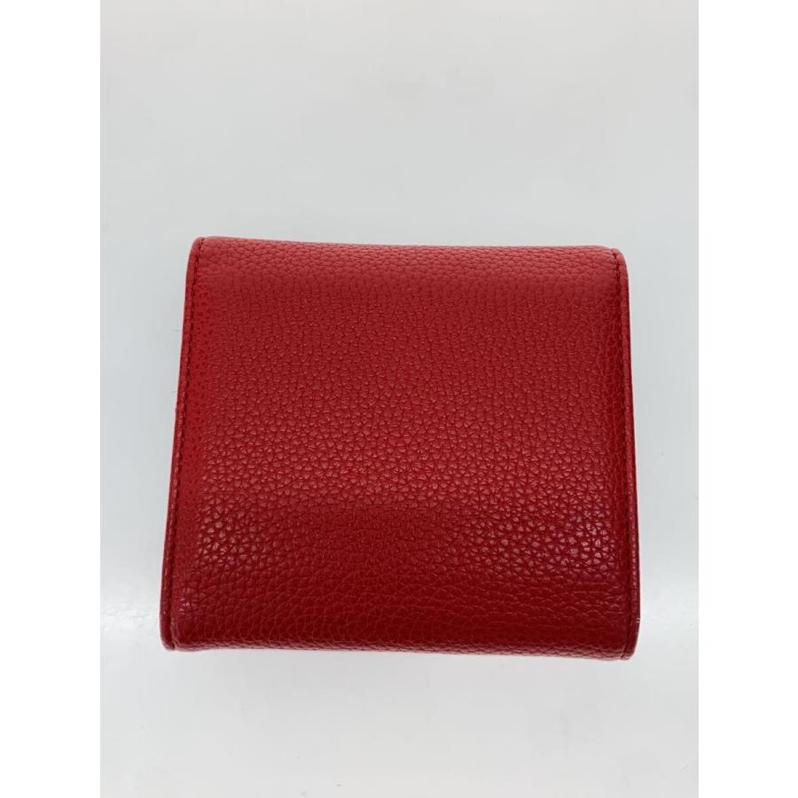 未使用 Vivienne Westwo 三つ折り財布 レッド Vivienne Westwood◇3つ折り財布/レザー/RED/レディース
