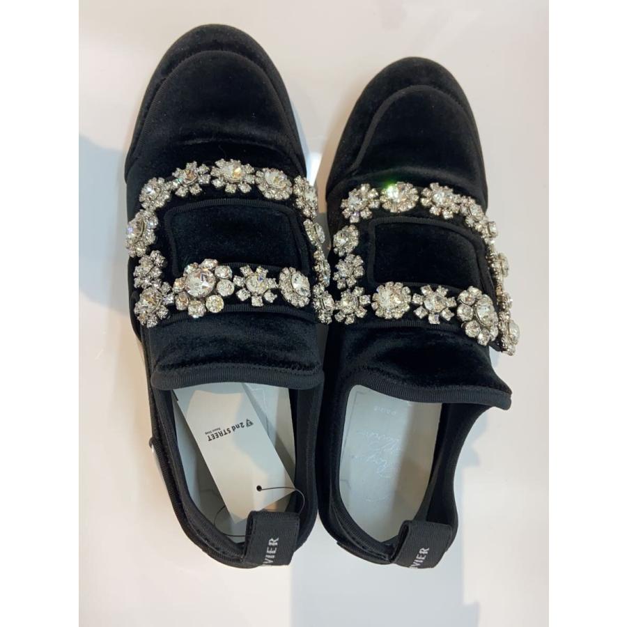 Roger Vivier◇ローカットスニーカー/34/ブラック/ベロア : セカンド