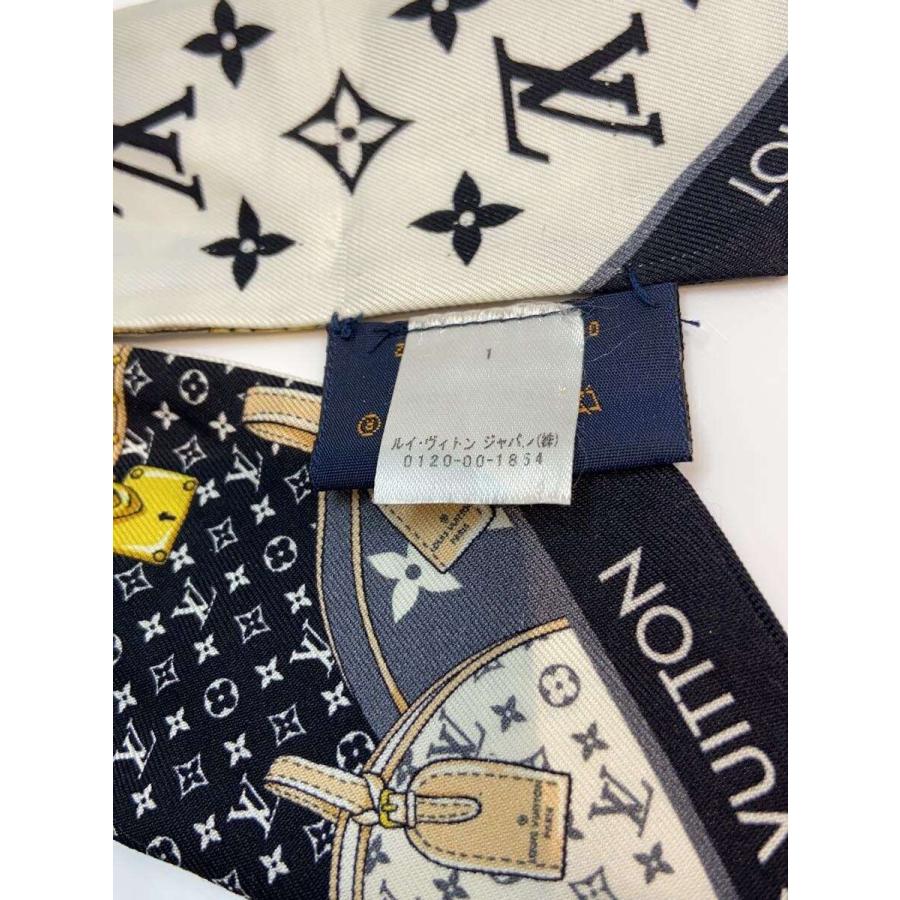 LOUIS VUITTON◇スカーフ/シルク/ホワイト/総柄/レディース/M76442