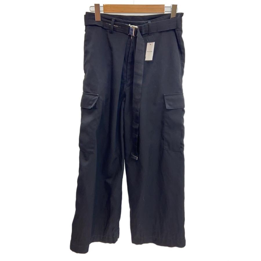 ALMOSTBLACK◇Woven Center Tack Militarスラックスパンツ/1