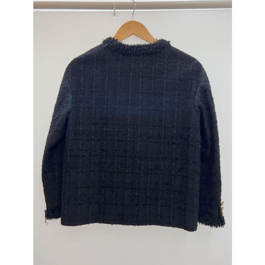 UNITED ARROWS◇ファンシーツイードVネック/ジャケット/36/レーヨン