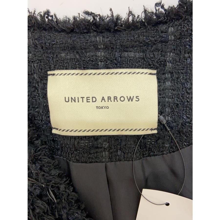 ユナイテッドアローズ ファンシーツイード Ｖネック 36 UNITED ARROWS◇ファンシーツイードVネック/ジャケット/36/レーヨン