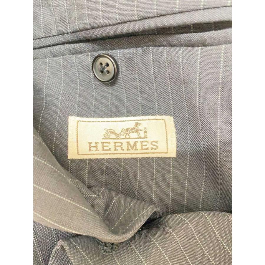 HERMES◆スーツ/--/ウール/ブラック/ストライプ/A19802の画像