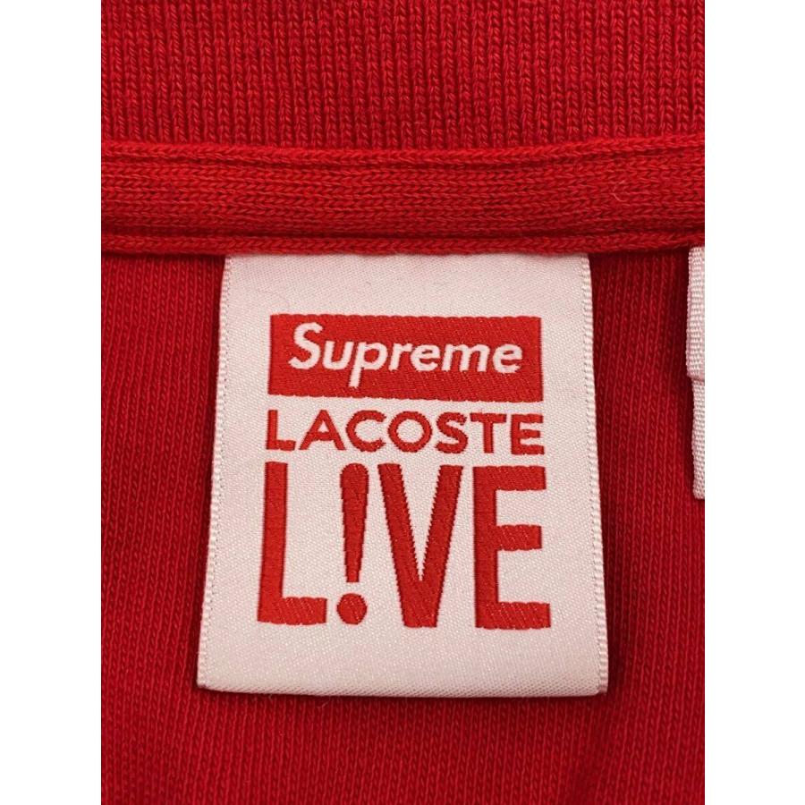 Supreme◇L/S Jersey Polo/ポロシャツ/S/コットン/レッド/無地/PH5722