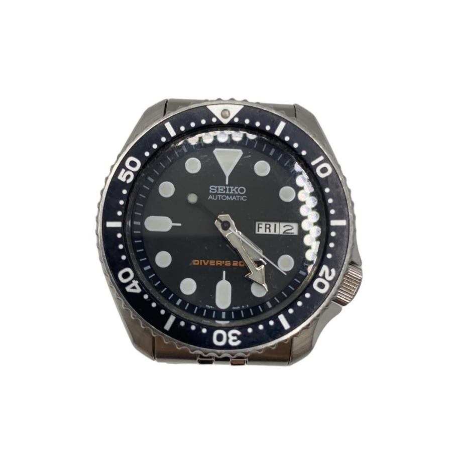 SEIKO◇自動巻腕時計/アナログ/ステンレス/BLK/SLV/SS/7s26-0020