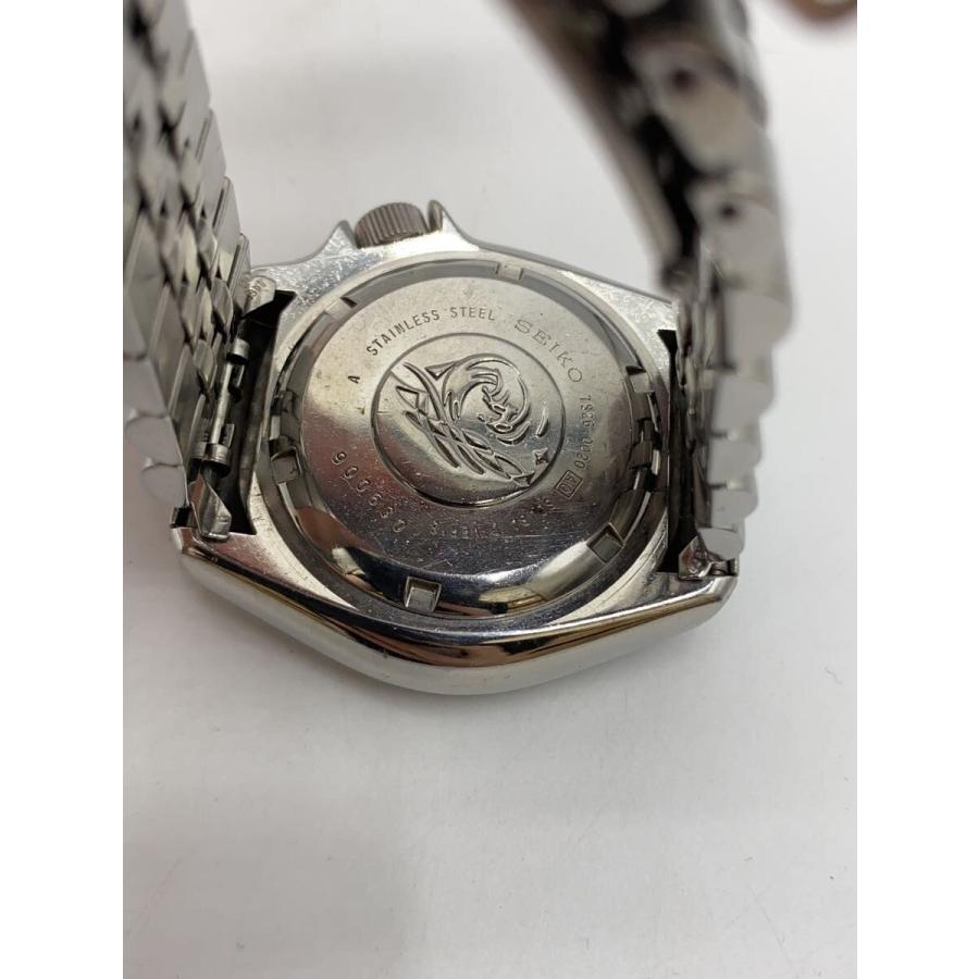 SEIKO◇自動巻腕時計/アナログ/ステンレス/BLK/SLV/SS/7s26-0020