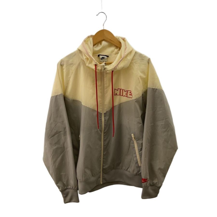NIKE◇ナイロンジャケット/XXL/ナイロン/アイボリー/グレー/DX0695-077