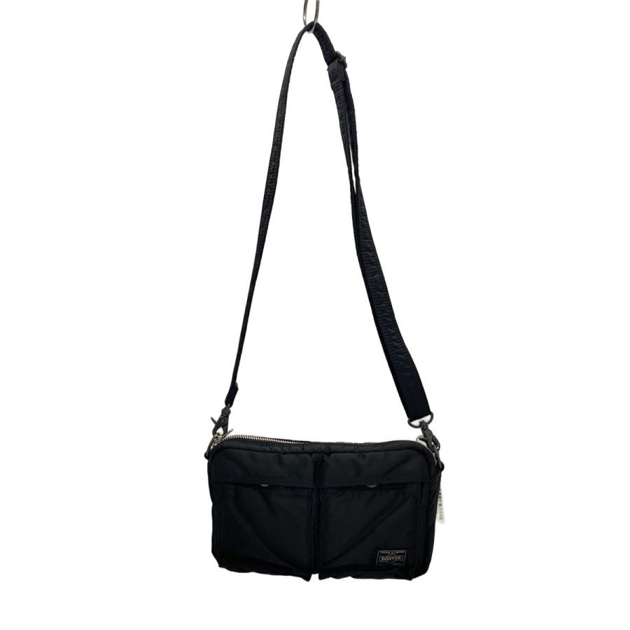 PORTER◇TANKER SLING BAG/ショルダーバッグ/ナイロン/ブラック