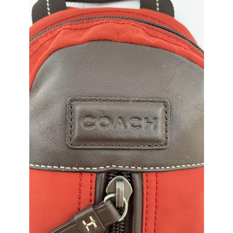 COACH◇ショルダーバッグ_ヴァリック/ナイロン/レッド/ボディバッグ