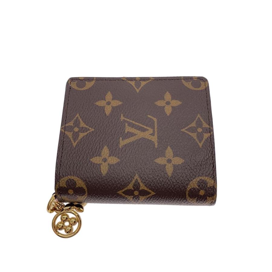 LOUIS VUITTON◇ポケットウォレット・LVチャーム/2つ折り財布/ブラウン