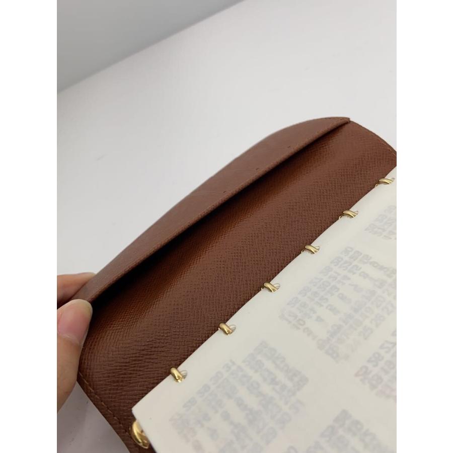 LOUIS VUITTON◇アジェンダPM_モノグラム・キャンバス/レザー/BRW/総柄