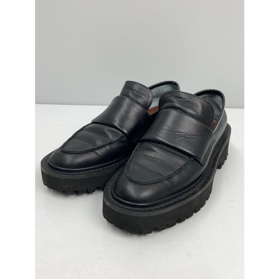 MARW UNITED ARROWS◇ローファー/厚底/22.5cm/BLK/レザー/11005