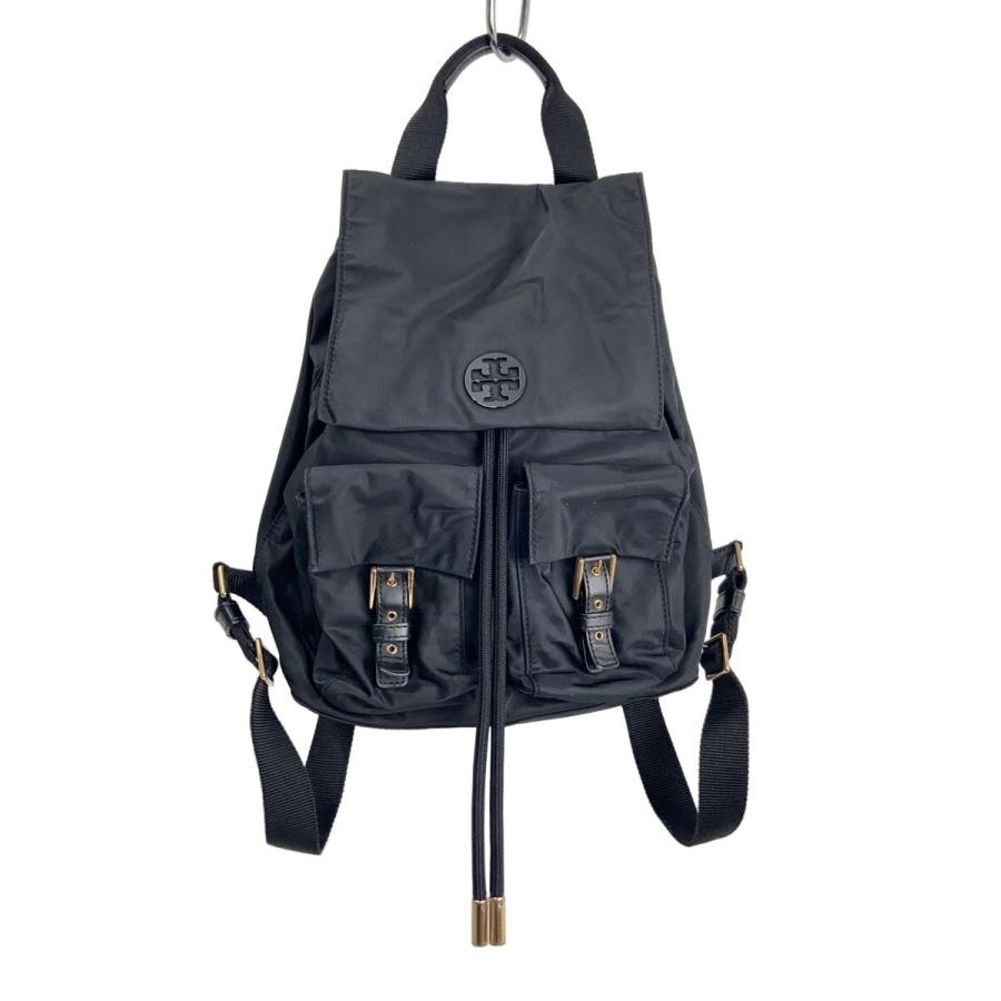 Tory Burch ブラックナイロンリュック TORY BURCH◇リュック/ナイロン/BLK : セカンドストリートYahoo!店