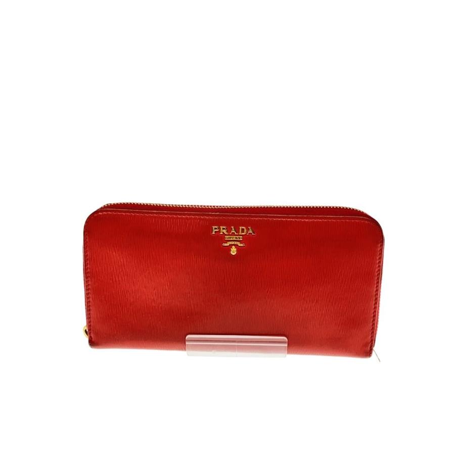 PRADA エナメルレザー 赤 長財布 PRADA◇長財布/レザー/RED/レディース// : セカンドストリートYahoo!店