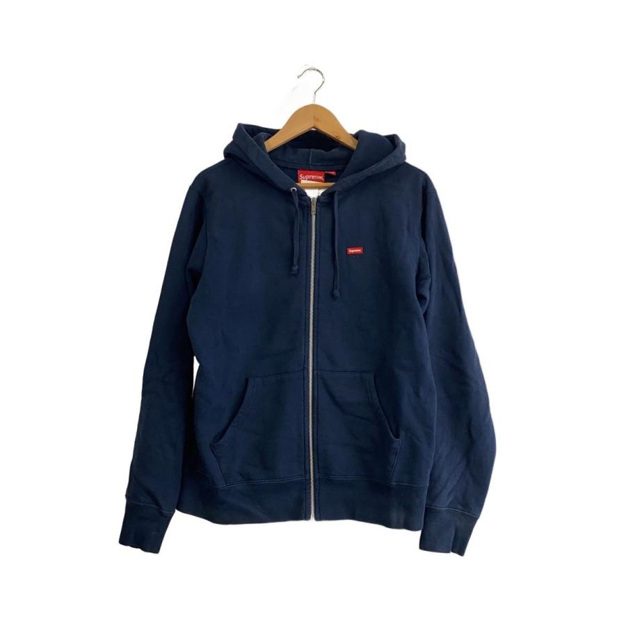 Supreme ネイビー ジップアップパーカー Supreme◇ジップパーカー/S/コットン/NVY/無地// : セカンドストリート