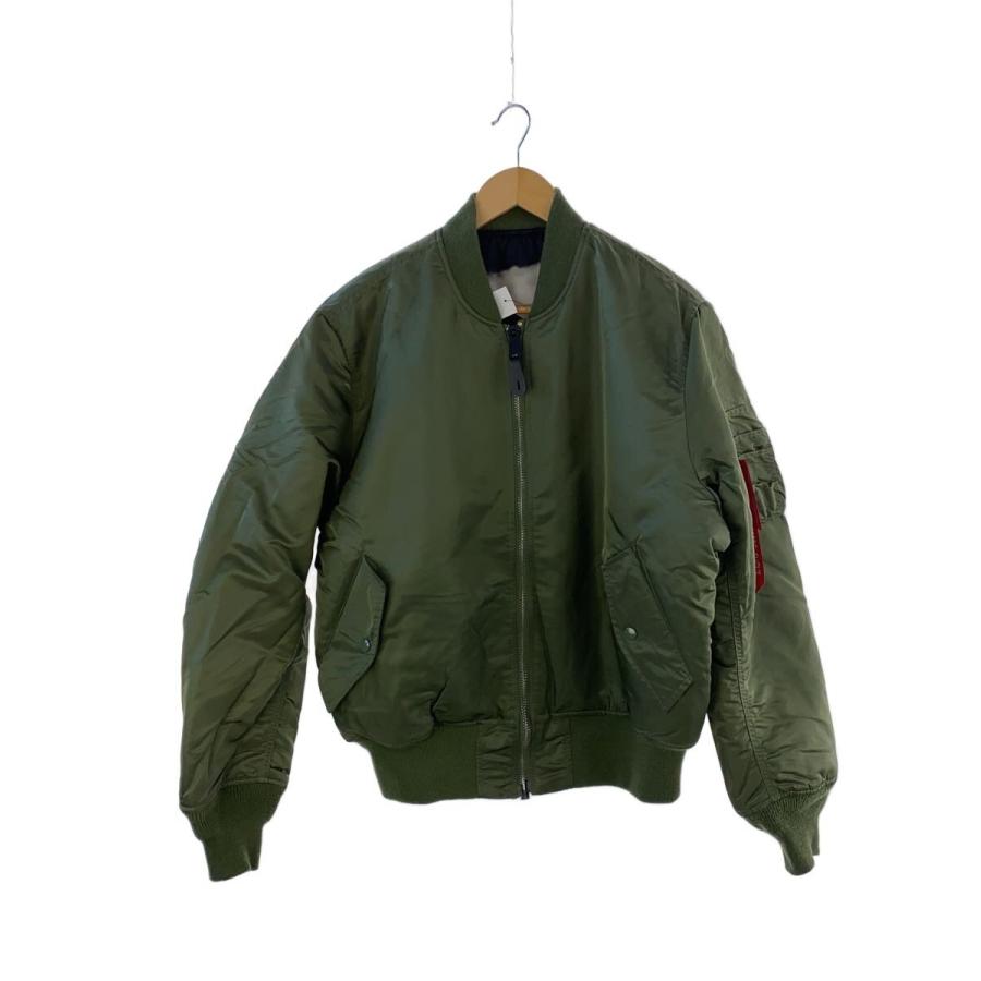 ALPHA INDUSTRIES MA-1 リバーシブル カーキ ALPHA INDUSTRIES◇MA-1/リバーシブルフォトプリントジャケット/L