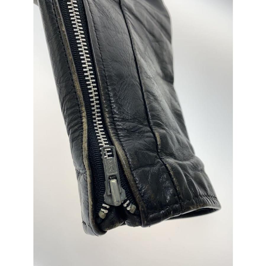 美品 SCHOOT ボアライナー付き レザー シングルライダース ブラック 34 Schott◇ボアライナー付き/USA製/シングルライダースジャケット/34