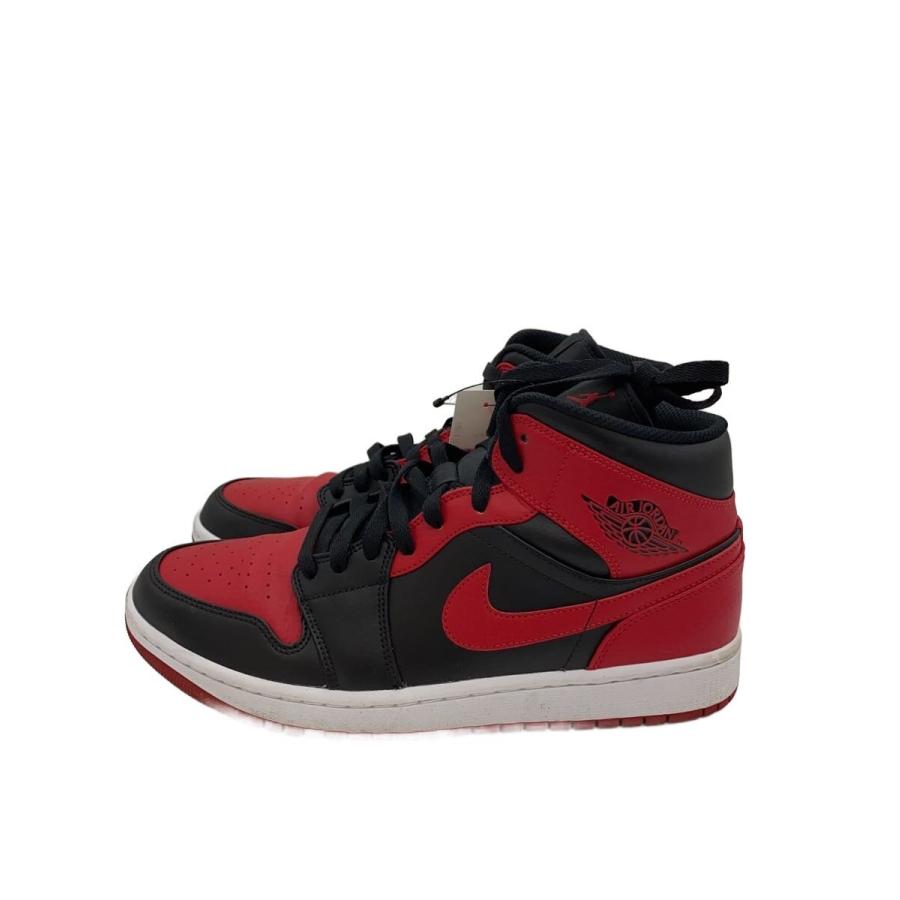 NIKE◇AIR JORDAN 1 MID_エアジョーダン ミッド/28cm/RED// : セカンド 