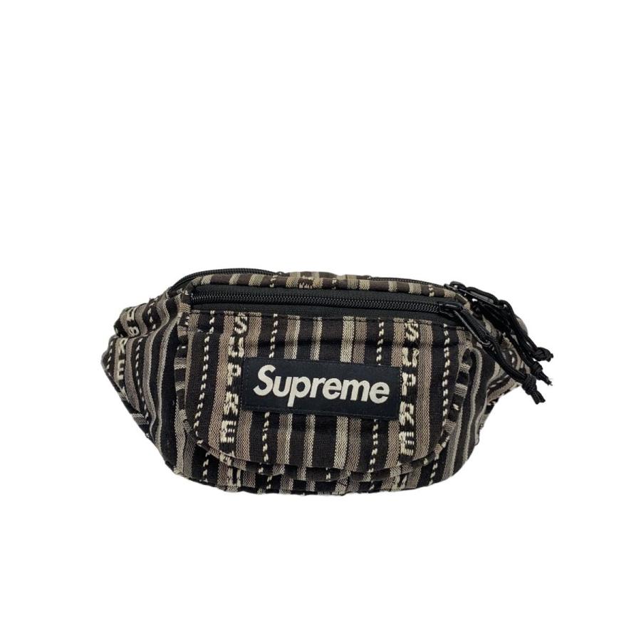 Supreme Woven Stripe Waist Bag ウエストバッグ Supreme◇ウエストバッグ/--/BRW/ストライプ/Woven Stripe Waist Bag
