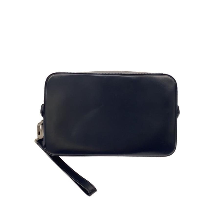 dunhill◇セカンドバッグ/レザー/BLK/無地 : セカンドストリートYahoo