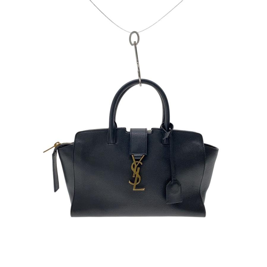 サンローラン ベイビーカバス ハンドバッグ ブラック 美品 SAINT LAURENT◇ダウンタウン カバス ベイビー ハンドバッグ/ブラック