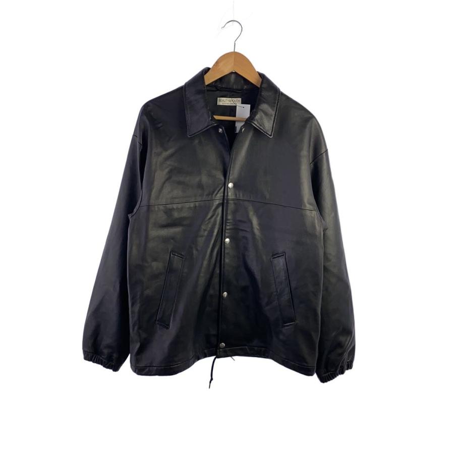 BEAUTY&YOUTH UNITED ARROWS◇レザーコーチジャケットII/L/ブラック