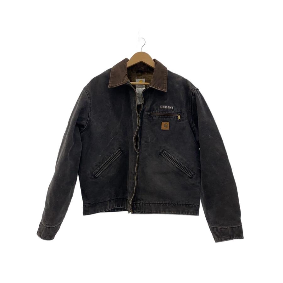 Carhartt◇企業ロゴ/メキシコ製/デトロイトジャケット/L/コットン/BLK