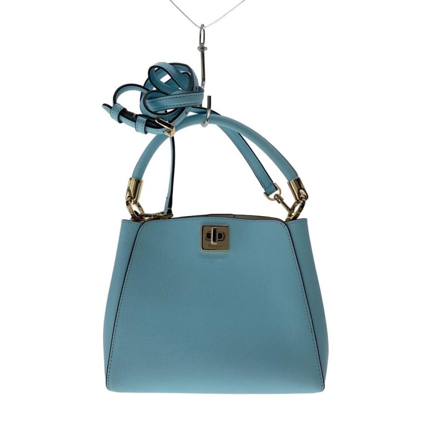 kate spade new york◇ショルダーバッグ/レザー/BLU/無地/KF553 
