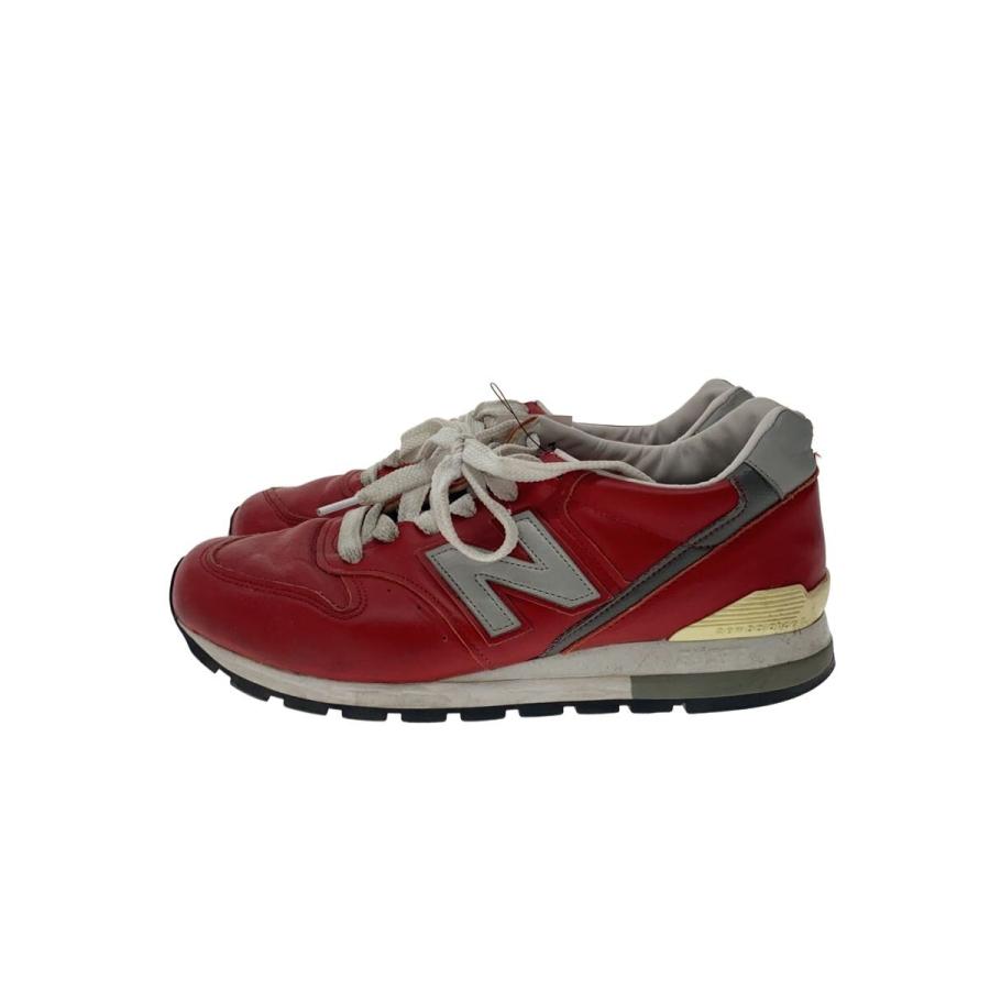 NEW BALANCE◇M996/レッド/Made in USA/26.5cm/RED/レザー : セカンド