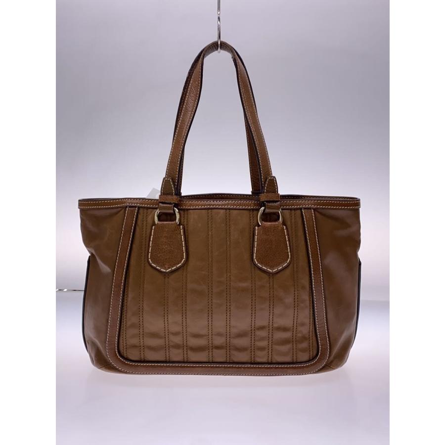 CELINE◆トートバッグ/レザー/BRW_2