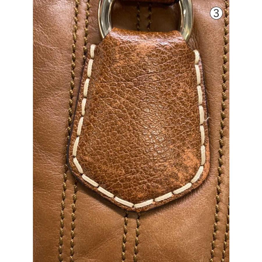 CELINE◆トートバッグ/レザー/BRW_8
