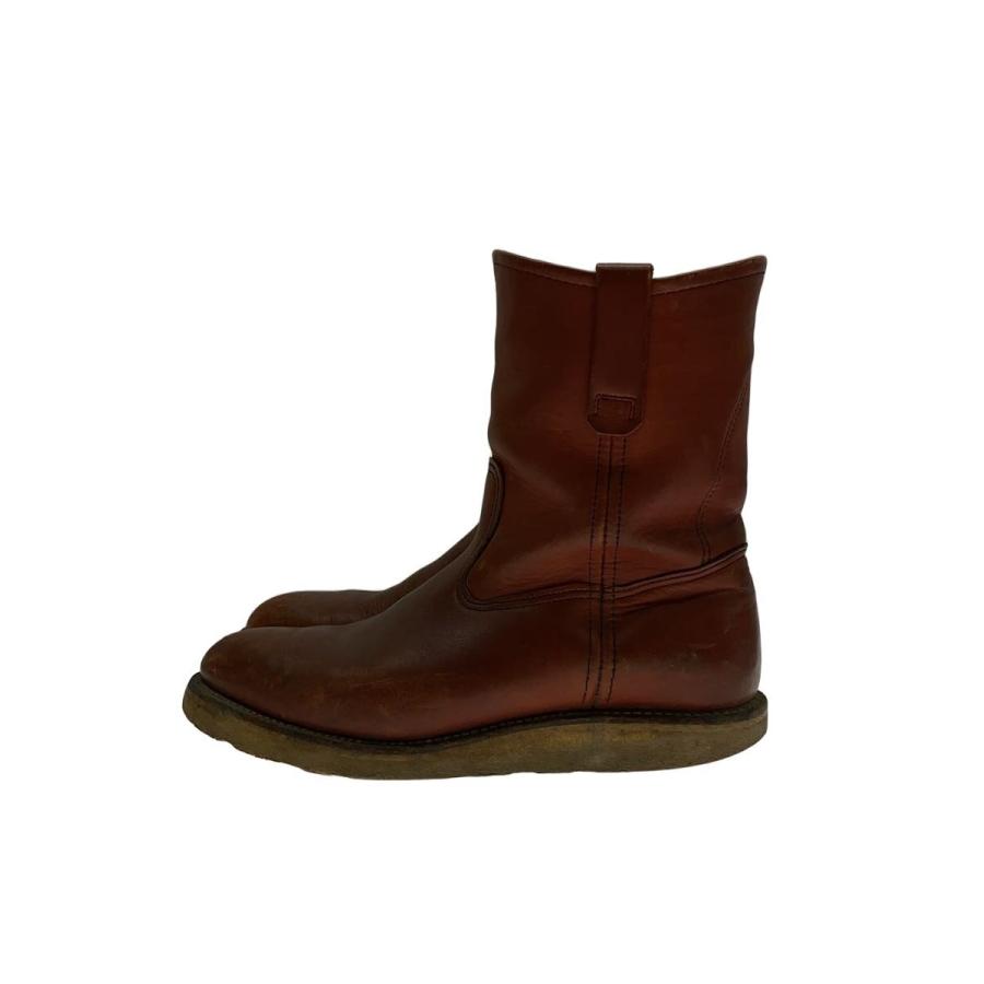 RED WING◇97年/ペコスブーツ/26.5cm/BRW/レザー/プリント犬タグ//8866 