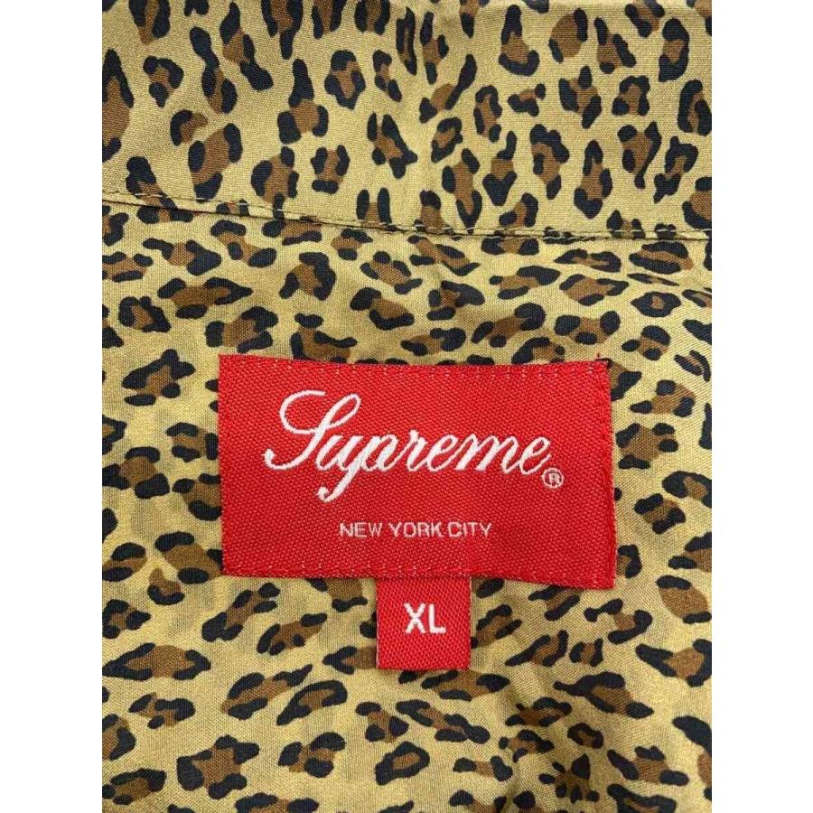 Supreme◇Leopard Silk S/S Shirt/半袖シャツ/XL/シルク/CML