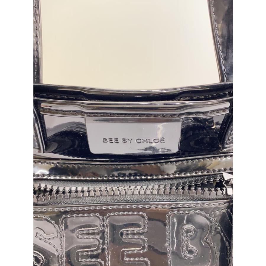 SEE BY CHLOE◇トートバッグ/エナメル/BLK// : セカンドストリート