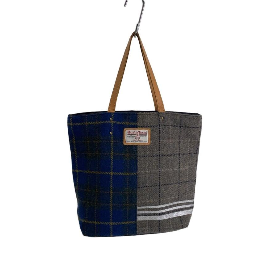 HARRIS TWEED◇トートバッグ/ウール/マルチカラー/チェック : セカンド