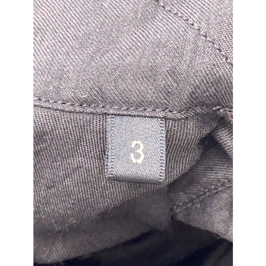 COMOLI◇26SS/ウールシルクコモリシャツ/長袖シャツ/3/ウール/BLK/無地