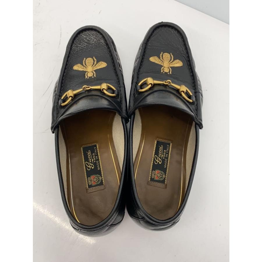 GUCCI◆ローファー/UK8/BLK/レザー BEE//_2