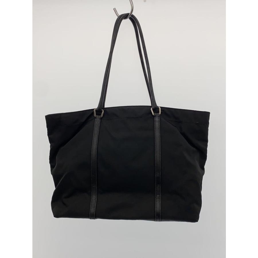 PRADA トートバッグ　ブラック　黒 PRADA◇トートバッグ/ナイロン/ブラック/無地/プラダ : セカンド