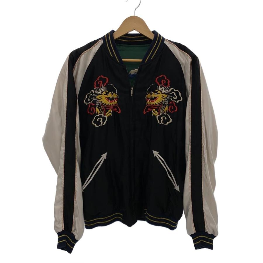 スカジャン地図 TAILOR 東洋 スカジャン L -- BLK tt145711 DRAGON
