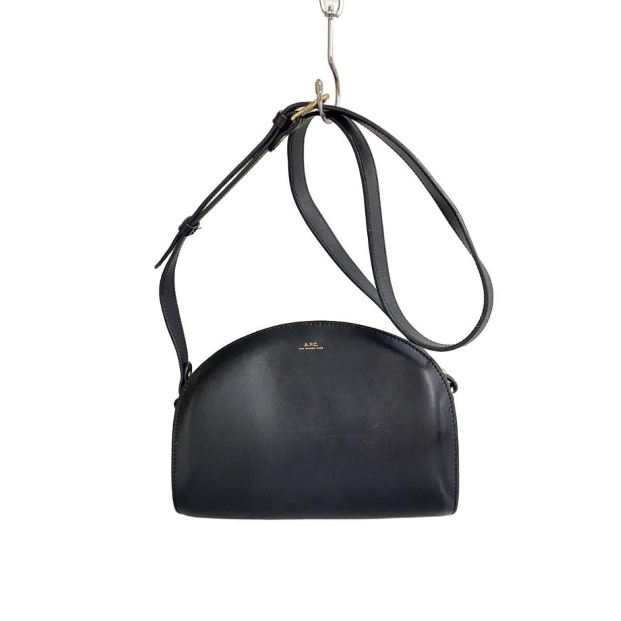 A.P.C.◇ショルダーバッグ/レザー/BLK/無地/F61048/? NULL