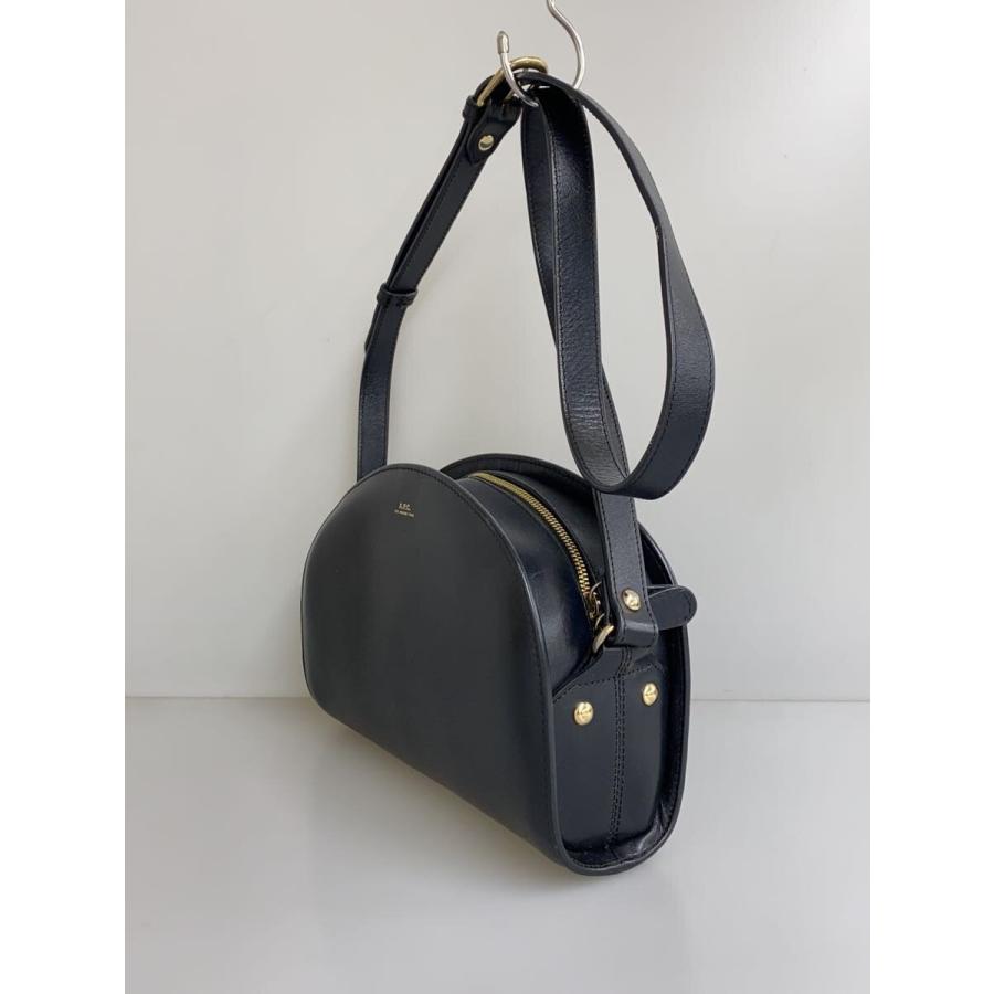 A.P.C.◇ショルダーバッグ/レザー/BLK/無地/F61048/? NULL
