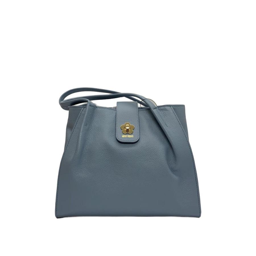 MARY QUANT◇ハンドバッグ/レザー/BLU/カスタムレザーバッグ