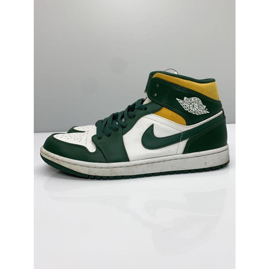 NIKE◇AIR JORDAN 1 MID_エアジョーダン ミッド/25cm/GRN : セカンド