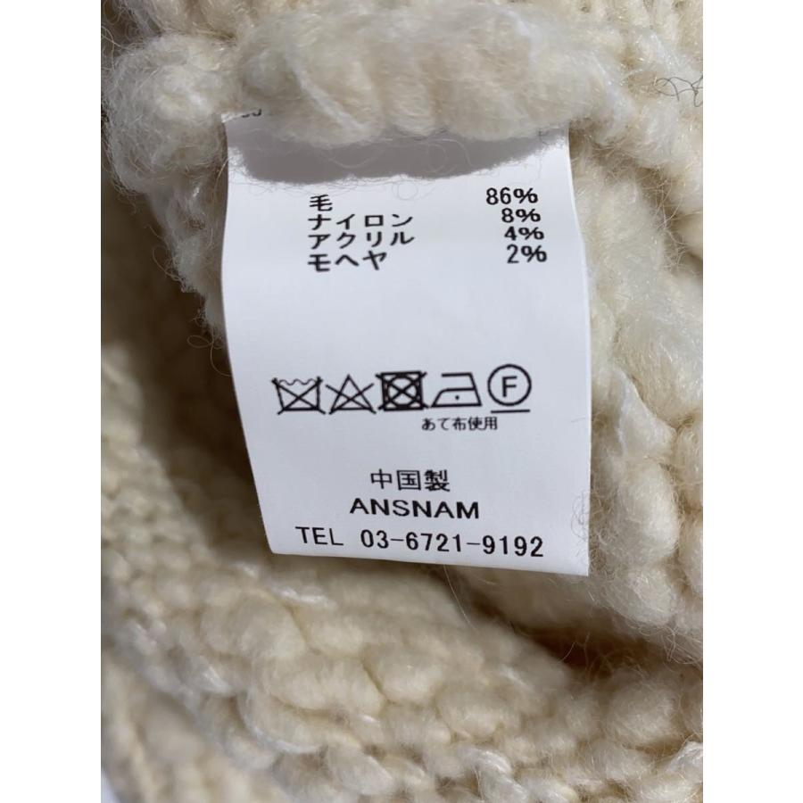 ANSNAM◇River別注/HAND KNITTING CARDIGAN/4/ウール/WHT/RR2425AW01