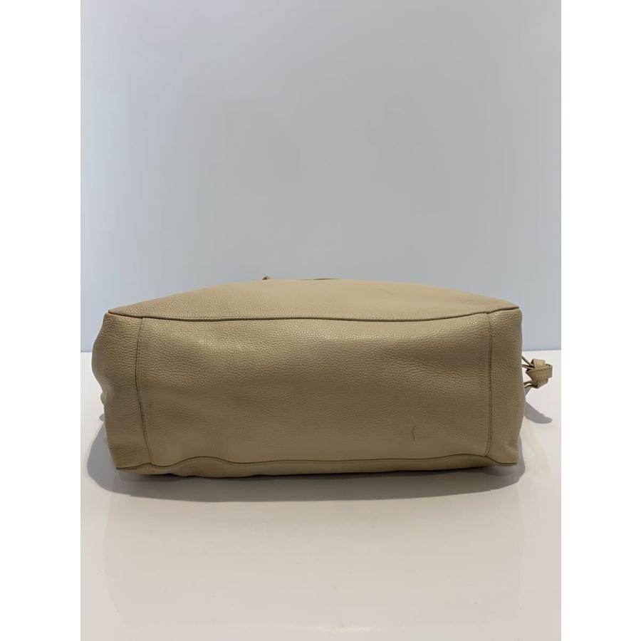 JIL SANDER◇LACE SHOPPER/トートバッグ/レザー/BEG : セカンド