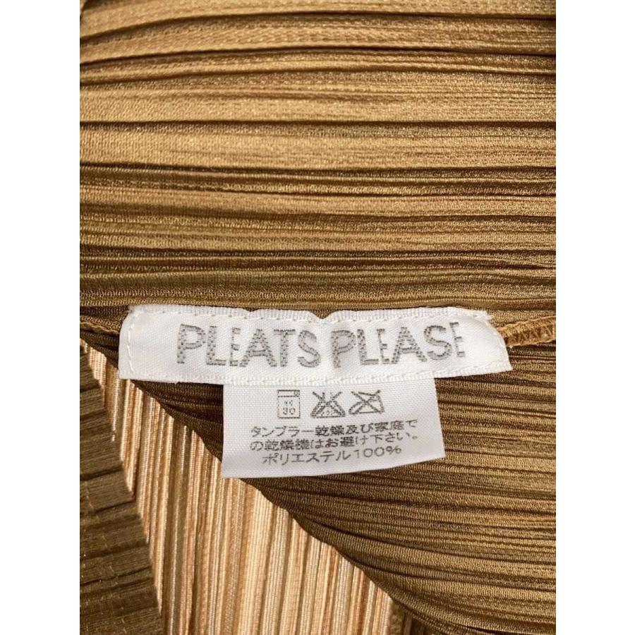 PLEATS PLEASE ISSEY MIYAKE◇長袖シャツ/3/ポリエステル/BEG/無地